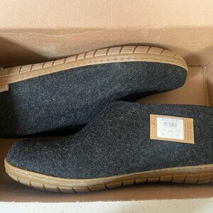 NWT Glerups slipper shoe (mid height) natural rubber sole Honey Charcoal size 42